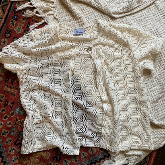 VINTAGE JUDY LOGAN OPEN FRONT SHORT SLEEVE - Picture 6 of 6